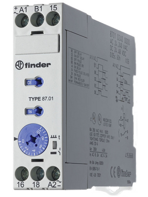 Finder - 87.01.0.240.0000 - Time lag relay Multifunction, 87.01.0.240.0000, Finder