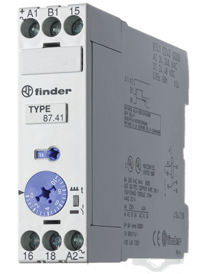 Finder - 87.41.0.240.0000 - Time lag relay Step-back delayed, 87.41.0.240.0000, Finder