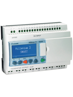 Crouzet - XD26 SMART 24 VDC - Logic controller Millenium 3 XD26 SMART 24 VDC, 16 DI (6 D/A), 10 RO, XD26 SMART 24 VDC, Crouzet