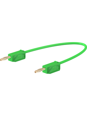 Staeubli Electrical Connectors - LK 205 007CM GREEN - Test lead ? 2 mm green 7.5 cm 0.5 mm2 CAT I, LK 205 007CM GREEN, St?ubli Electrical Connectors