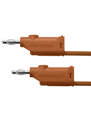 Schtzinger - MFK 20 / 2.5 / 50 / BR - Test lead ? 4 mm brown 50 cm 2.5 mm2 CAT I, MFK 20 / 2.5 / 50 / BR, Schtzinger