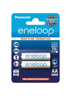 Panasonic Automotive & Industrial Systems - ENELOOP 2XAA - NiMH rechargeable battery 1.2 V 1900 mAh PU=Pack of 2 pieces, ENELOOP 2XAA, Panasonic Automotive & Industrial Systems