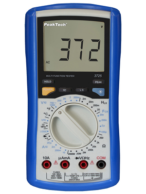 PeakTech - PEAKTECH 3725-DISCONT. - Multimeter digital RMS 1999 digits 750 VAC 1000 VDC 10 ADC, PEAKTECH 3725-DISCONT., PeakTech