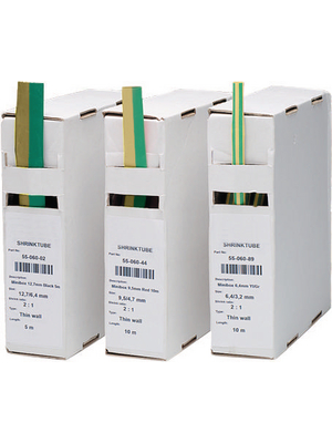 Woer - W-1-HL-12.0MM - Heat-shrink tubing green/yellow 12.5 mmx5 m, W-1-HL-12.0MM, Woer