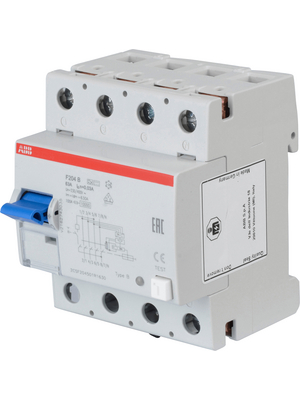 ABB - F204 B-63/0,03 - RCD circuit breaker 63 A 30 mA 3 + N, F204 B-63/0,03, ABB