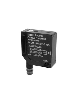 Baumer Electric - FHDM 12P5001/S35A - Photoelectric Sensor 15...300 mm PNP, antivalent, 10234167, FHDM 12P5001/S35A, Baumer Electric