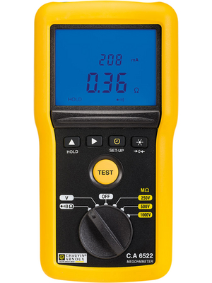 Chauvin Arnoux - C.A  6522 - Insulation tester 40 GOhm 250 V / 500 V / 1000 V, C.A  6522, Chauvin Arnoux
