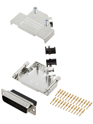 Encitech Connectors - D45ZK25-DBCP-K - D-Sub plug kit 25P, D45ZK25-DBCP-K, Encitech Connectors