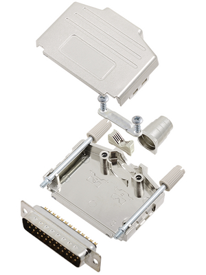 Encitech Connectors - DPPK25-M-DBP-K - D-Sub plug kit 25P, DPPK25-M-DBP-K, Encitech Connectors