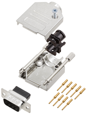 Encitech Connectors - DTZK09-DBCP-K - D-Sub plug kit 9P, DTZK09-DBCP-K, Encitech Connectors