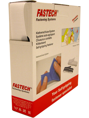 Fastech - B30-STD-H-000010 - Hook fasteners white 30 mmx10.0 m PU=Reel of 10 meter, B30-STD-H-000010, Fastech