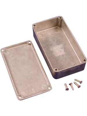 Hammond - 1590B - Metal enclosure, Natural aluminum, 60.5 x 112.4 x 31 mm, Die cast aluminium / Alloy, IP 54, 1590, 1590B, Hammond