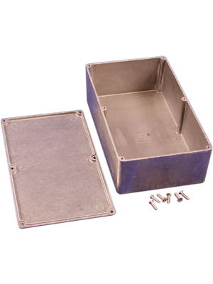 Hammond - 1590R1 - Metal enclosure, Natural aluminum, 111.6 x 191.8 x 61 mm, Die cast aluminium / Alloy, IP 54, 1590, 1590R1, Hammond