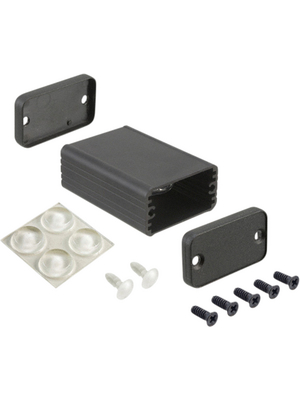 Hammond - 1455D602BK - Metal enclosure, black, 45 x 60 x 25 mm, Aluminium, 1455D602BK, Hammond