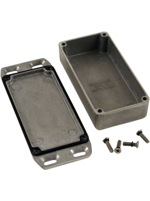 Hammond - 1590WGFL - Metal enclosure, Natural aluminum, 50 x 100 x 25.5 mm, Die cast aluminium, IP 65, 1590W, 1590WGFL, Hammond