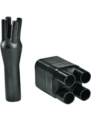 HellermannTyton - 418-4-B8W2 PO-X BK - Heat Shrink Breakout Boots 4, 418-4-B8W2 PO-X BK, HellermannTyton