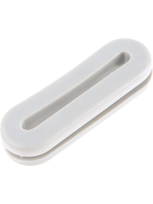 HellermannTyton - HV1608 PVC-FR GY 250 - Cable grommet 5 x 44 mm, HV1608 PVC-FR GY 250, HellermannTyton