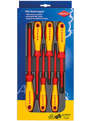 Knipex - 00 20 12 V01 - Screwdriver set 6 p., 00 20 12 V01, Knipex