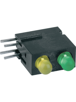 Mentor - 1801.8731 - PCB LED 3 mm round yellow/green standard, 1801.8731, Mentor