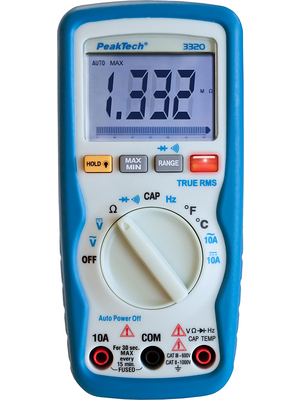 PeakTech - PeakTech 3320 - Multimeter digital TRMS AC 3? digit LCD / 6000 digits 600 VAC 600 VDC 10 ADC, PeakTech 3320, PeakTech