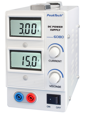 PeakTech - PeakTech 6080 - Laboratory Power Supply 1 Ch. 0...15 VDC 3 A, PeakTech 6080, PeakTech