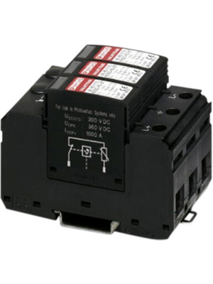 Phoenix Contact - VAL-MS-T1/T2 600DC-PV/2+V - Lightning/Surge Arrester 80 A, VAL-MS-T1/T2 600DC-PV/2+V, Phoenix Contact