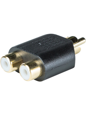 RND Connect - RND 205-00574 - RCA connectorFemale / Male black, RND 205-00574, RND Connect