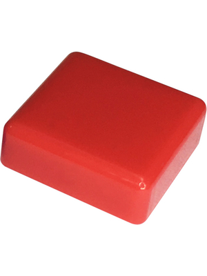 RND Components - RND 210-00233 - Cap red Square 12x12x4.0 mm, RND 210-00233, RND Components
