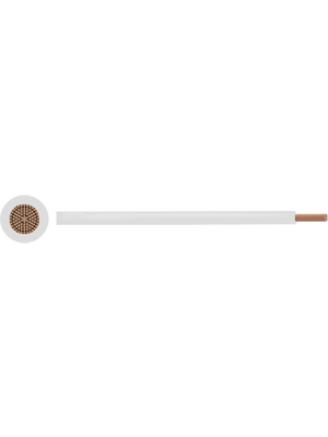 RND Cable - RND 475-00173 - Stranded wire, 0.50 mm2, white Copper LSZH, RND 475-00173, RND Cable