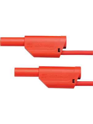 Schtzinger - VSFK 6000 / 2.5 / 25 / RT - Safety test lead ? 4 mm red 25 cm 2.5 mm2 CAT III, VSFK 6000 / 2.5 / 25 / RT, Schtzinger