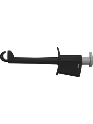 Schtzinger - SKPS 8341 NI / SW - Safety Hook Clip ? 4 mm black 1000 V, 20 A, CAT IV, SKPS 8341 NI / SW, Schtzinger