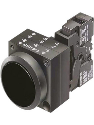 Siemens - 3SB3202-0AA11 - Pushbutton flat, complete, black, Illumination=No, 3SB3202-0AA11, Siemens