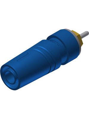 SKS Kontakttechnik - SAB 2630 S1,9 Au blue - Laboratory socket ? 4 mm blue CAT II 43 mm, SAB 2630 S1,9 Au blue, SKS Kontakttechnik