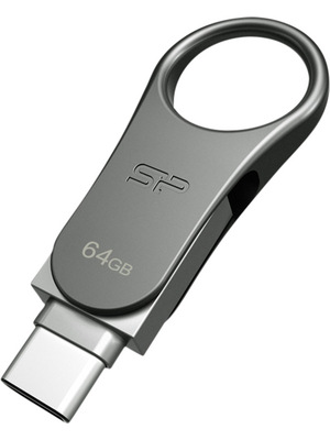 Silicon Power - SP016GBUC3C80V1S - USB Stick Mobile C80 Flash Drive 16 GB grey, SP016GBUC3C80V1S, Silicon Power
