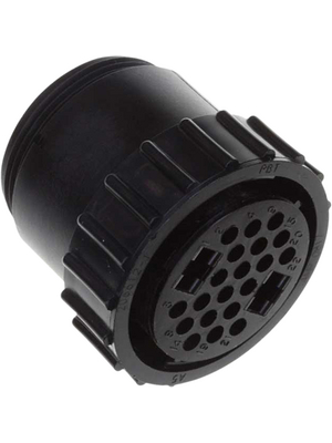 TE Connectivity - 206612-1 - Plug CPC4 Poles=22, accepts female contacts / Free hanging/cable mount, 206612-1, TE Connectivity