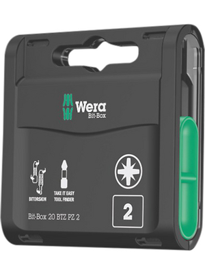 Wera - Bit-Box 20 BTZ PZ - Bit Box BTZ PZ, 20 p., Bit-Box 20 BTZ PZ, Wera