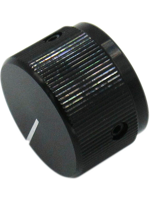 RND Components - RND 210-00359 - Aluminium Knob, black, 6.4 mm shaft, RND 210-00359, RND Components