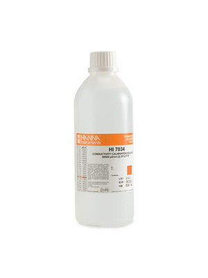 Hanna - HI7034L - Conductivity solution 80000 uS, 500 ml, HI7034L, Hanna