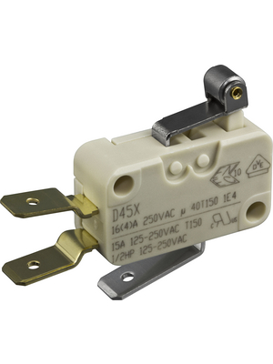 ZF Friedrichshafen AG - D45U-V3RA - Micro switch 16 A Roller lever, short N/A 1 NO+1 NC, D45U-V3RA, ZF Friedrichshafen AG