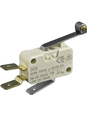 ZF Friedrichshafen AG - D45U-V3RD - Micro switch 16 A Roller lever, medium N/A 1 NO+1 NC, D45U-V3RD, ZF Friedrichshafen AG