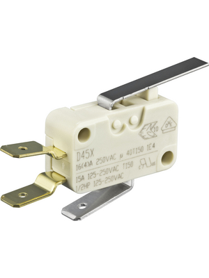 ZF Friedrichshafen AG - D45U-V3LD - Micro switch 16 A Flat lever, medium N/A 1 NO+1 NC, D45U-V3LD, ZF Friedrichshafen AG