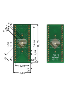 Roth Elektronik - RE934-04R - Prototyping board FR4 Epoxide + chem. Au, RE934-04R, Roth Elektronik