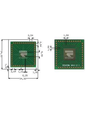 Roth Elektronik - RE934-01E - Prototyping board FR4 Epoxide + chem. Au, RE934-01E, Roth Elektronik