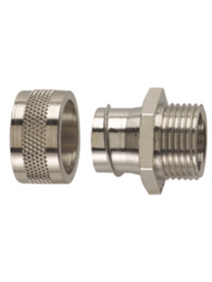 HellermannTyton - PCS10-FM-M12 - Screw fitting Rated width=10 M12 Brass, nickel-plated - 166-31000, PCS10-FM-M12, HellermannTyton