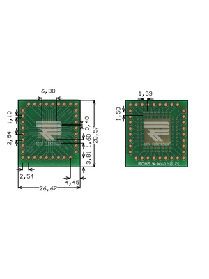 Roth Elektronik - RE934-04E - Prototyping board FR4 Epoxide + chem. Au, RE934-04E, Roth Elektronik