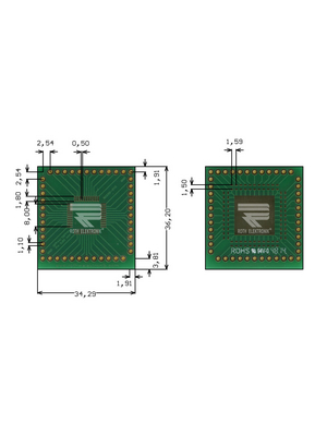 Roth Elektronik - RE935-01E - Prototyping board FR4 Epoxide + chem. Au, RE935-01E, Roth Elektronik