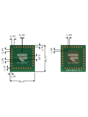 Roth Elektronik - RE935-02E - Prototyping board FR4 Epoxide + chem. Au, RE935-02E, Roth Elektronik