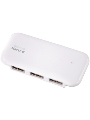 Maxxtro - MX-UAX WT - Slim Hub USB 2.0 white 4x, MX-UAX WT, Maxxtro