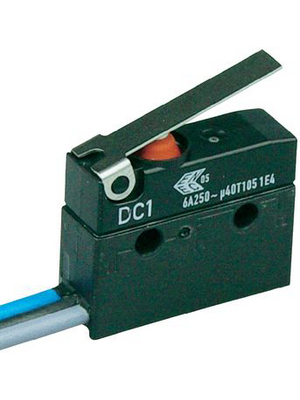 ZF Friedrichshafen AG - DC1C-C3LB - Micro switch 6 A Flat lever, short N/A 1 change-over (CO), DC1C-C3LB, ZF Friedrichshafen AG