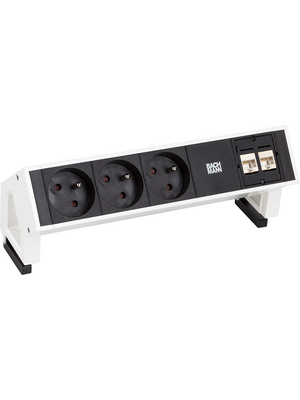 Bachmann - 902.359 - Power Strip, 3xFR/UTE, 2xCAT6, 2m DESK 2, 902.359, Bachmann
